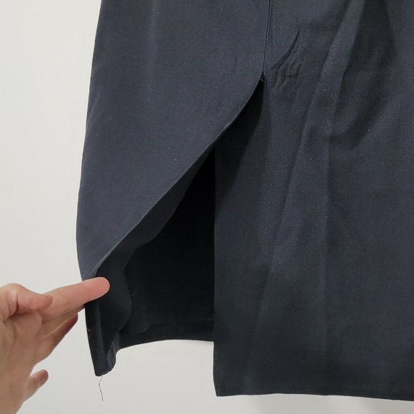 Vintage Frederick Alexander Black Virgin Wool Preppy Skirt A-Line Pockets Lined - Picture 6 of 13